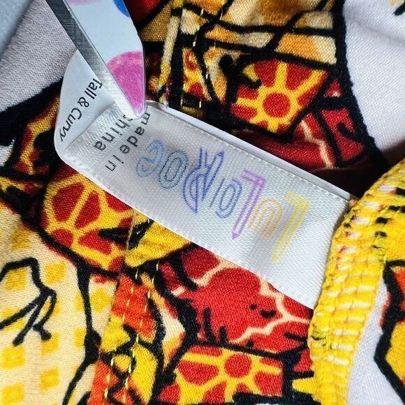 LulaRoe Leggings Tall & Curvy TC Halloween Ghosts Orange Spooky Halloween 0760 - Picture 5 of 6